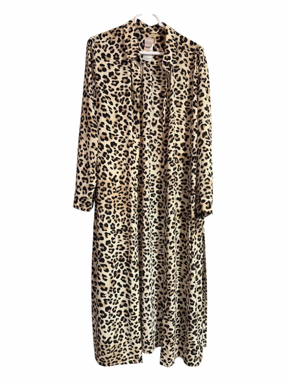 Chico's Leopard Print Open Front Duster - Beige & Black